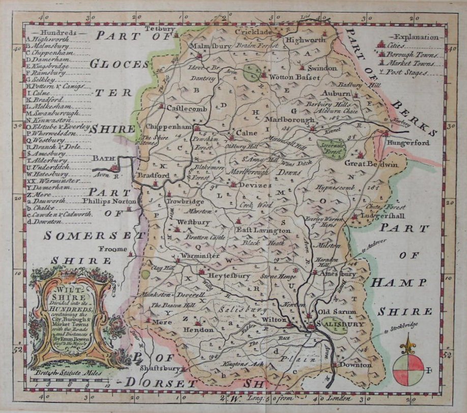 Map of Wiltshire - Bowen